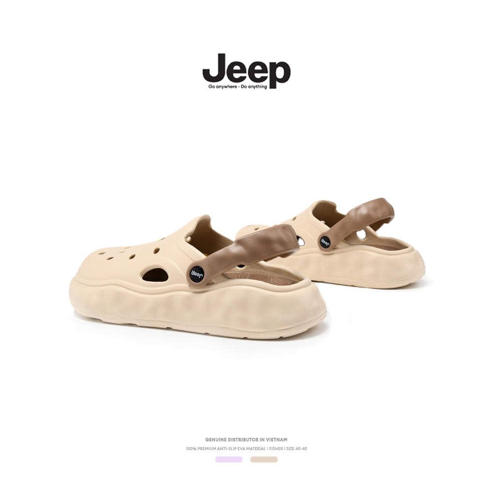 Dép Đúc Nguyên Khối Jeep Baby Fisher Chính Hãng, Đế Lượn Sóng, Có Charm, Êm Ái, Chống Trơn Trượt