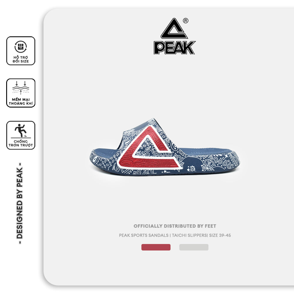 Dép thể thao PEAK Taichi Slippers Công nghệ đế siêu nhẹ trai nghiệm êm ái