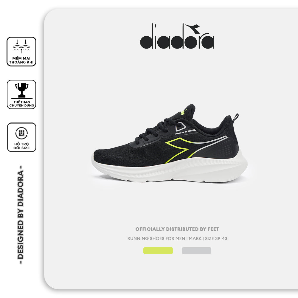 Giày thể thao chạy Bộ Nam DIADORA Mark CHÍNH HÃNG Thoáng Khí Đế Phylon Êm Ái