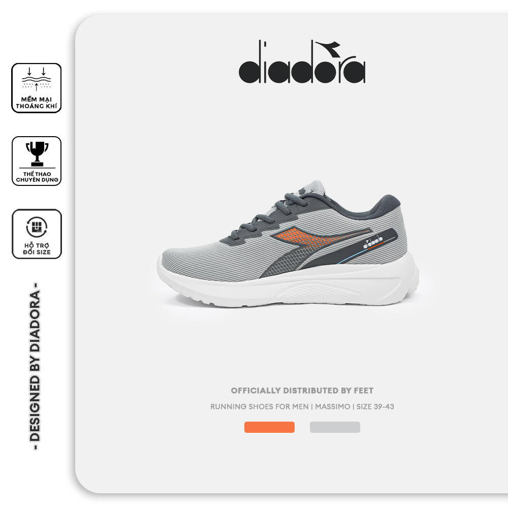 Giày Thể Thao Nam DIADORA Massimo CHÍNH HÃNG Thoáng Khí Đế Phylon Êm Ái