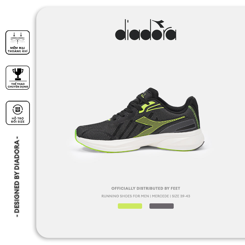 Giày Thể Thao Nam Chạy Bộ DIADORA Mercede CHÍNH HÃNG, thiết kế hiện đại, TPR hỗ trợ giảm chấn