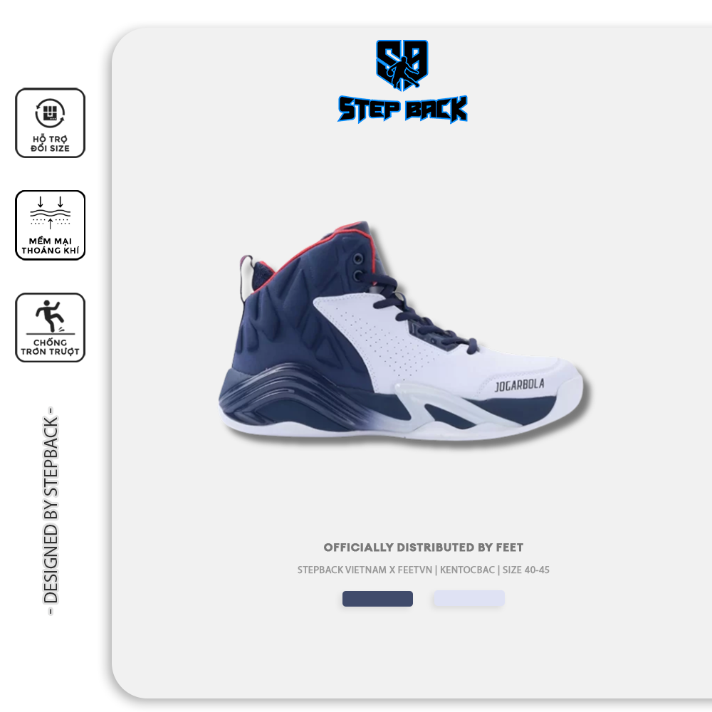 Giày bóng rổ Attack Navy Dream Stepback x Jogarbola - FEET.VN