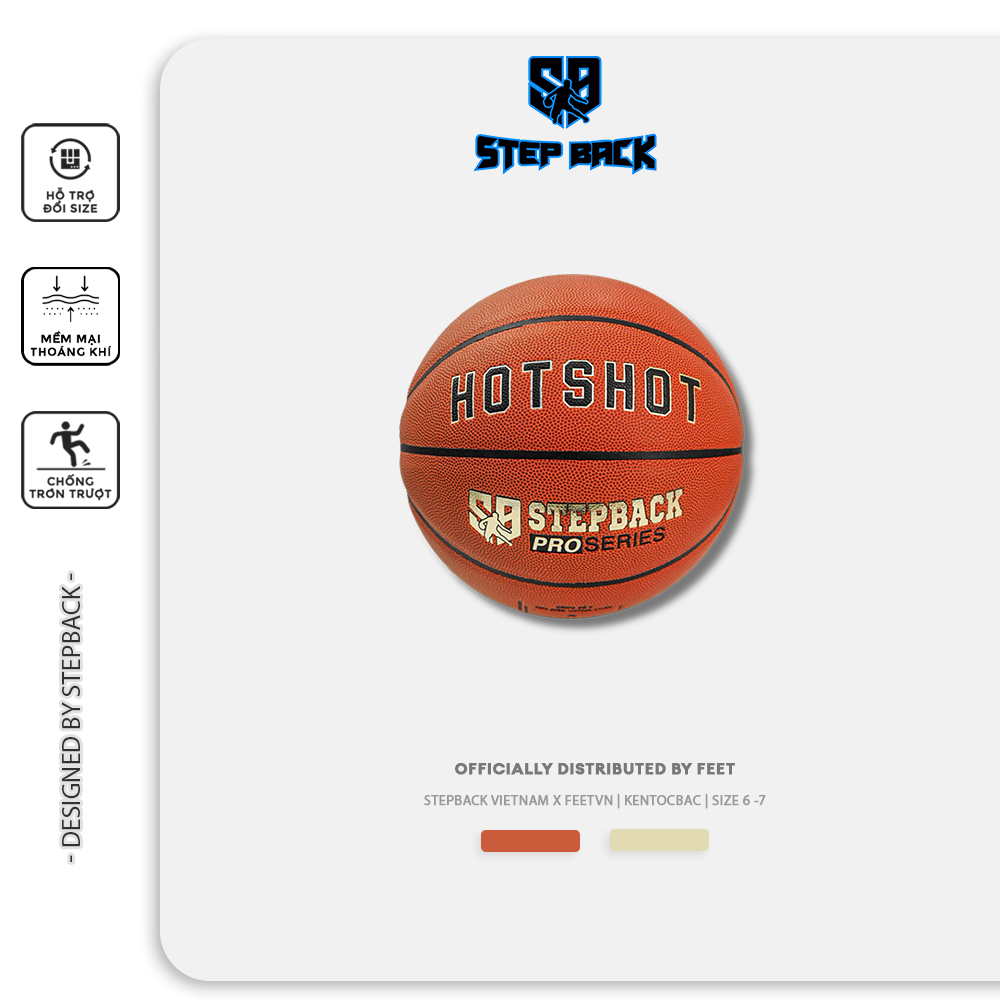 Quả Bóng Rổ Stepback Hotshot Pro | Bóng Số 6, 7 - Feetvn