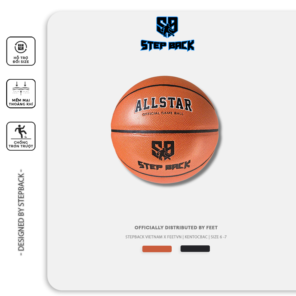 Quả Bóng Rổ Stepback Allstar – Bóng Rổ Chuẩn Thi Đấu Số 7 - Feetvn