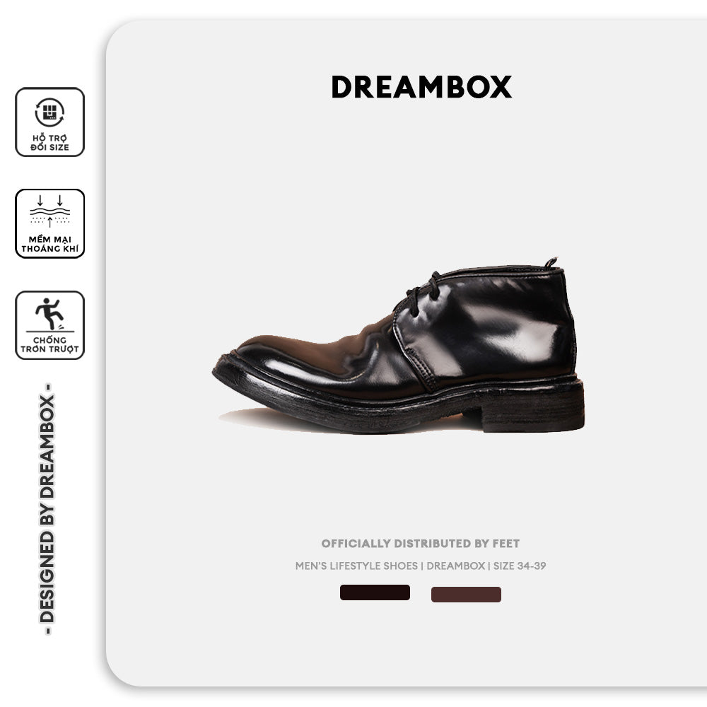 Dreambox Junbo Vibram Da Cordovan, Giày Bốt Da Martin Nam