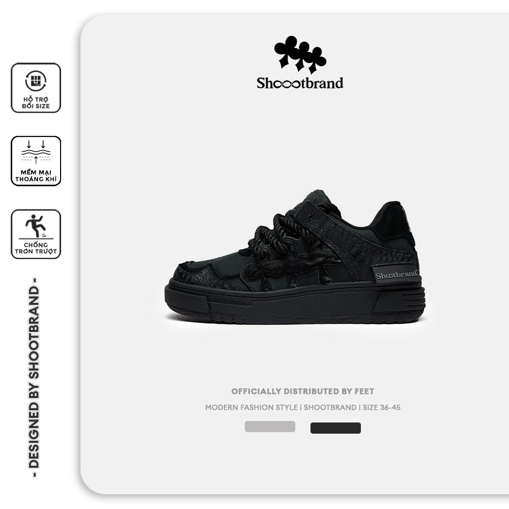 Giày sneaker Shootbrand Freedom One da bò, hỗ trợ tăng chiều cao