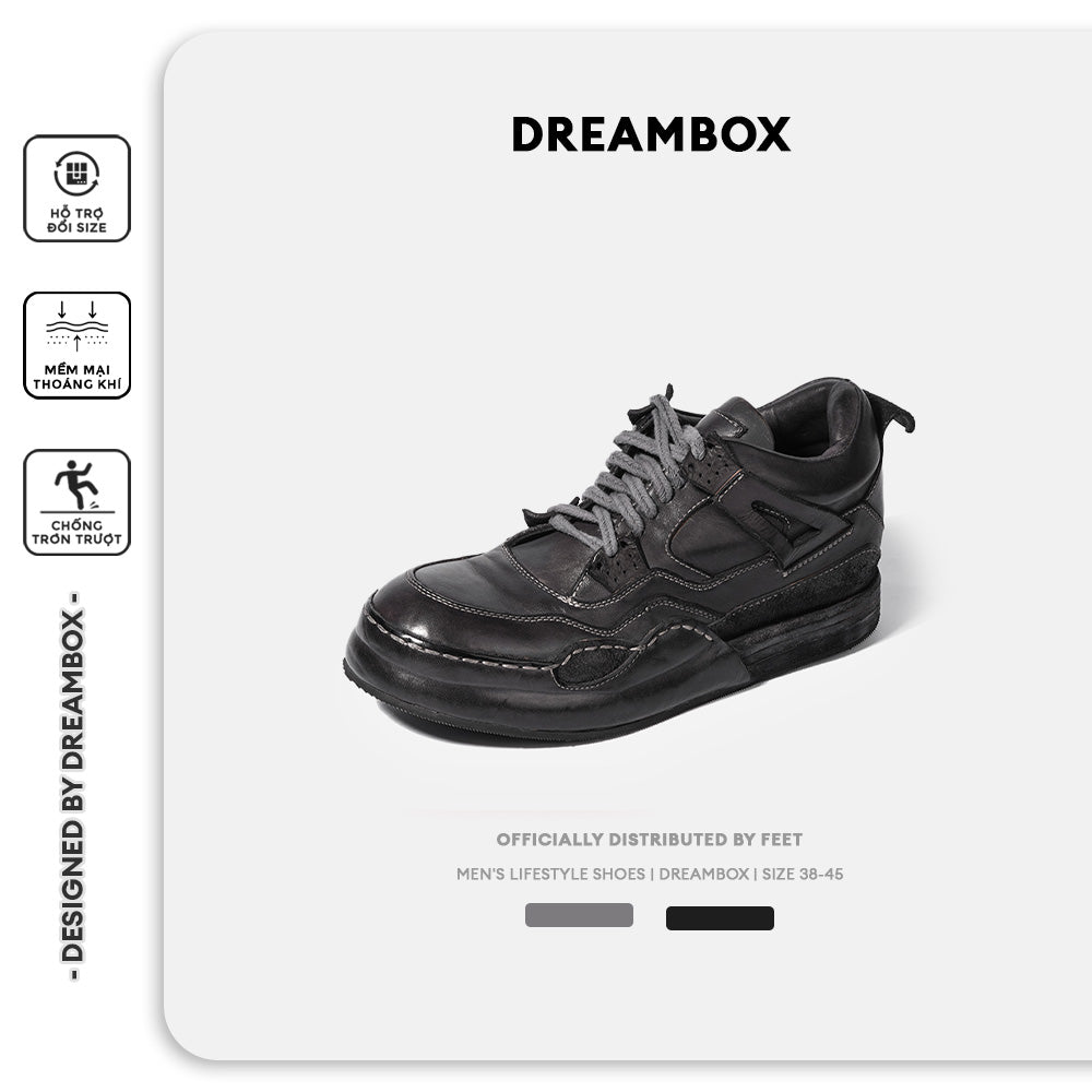 Dreambox Junbo giày nam da ngựa cao cấp thủ công nguyên chất