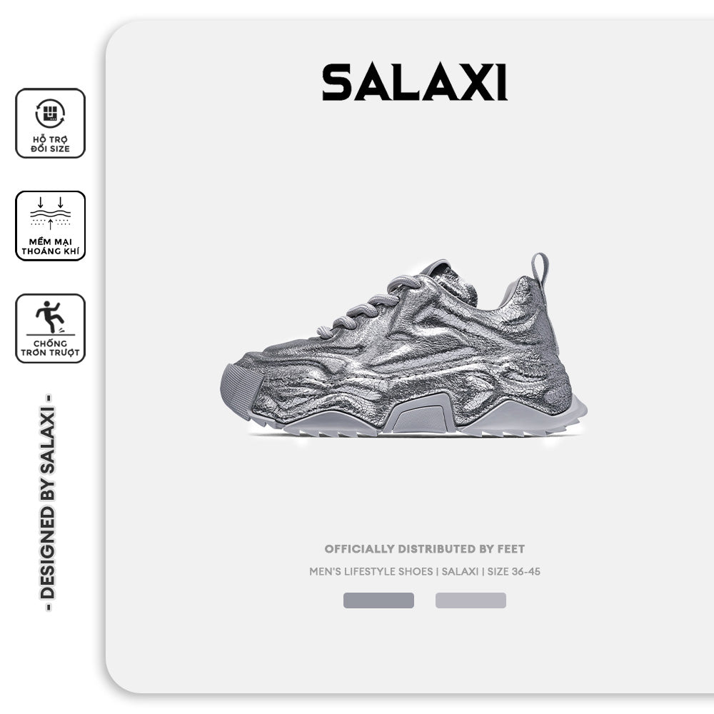 Giày Sneaker Salaxi thiết kế Basic Trắng sữa