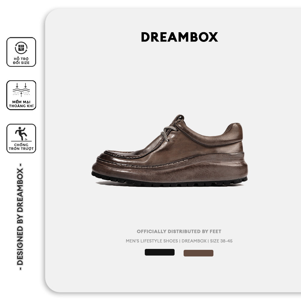 Dreambox Junbo Vibram Chống Mài Mòn Cao Cấp, Nhẹ, Sang Trọng, Da Ngựa Casual