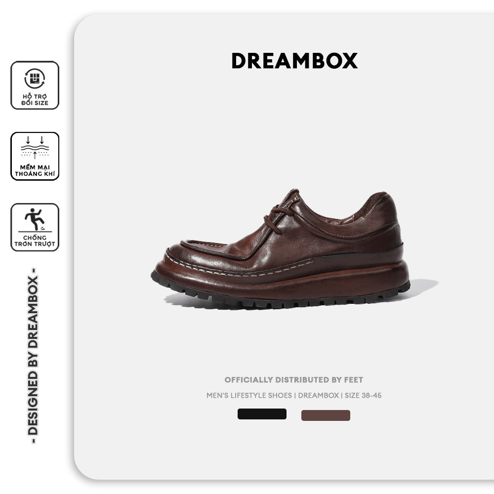 Dreambox Junbo Vibram Chống Mài Mòn Cao Cấp, Nhẹ, Sang Trọng, Da Ngựa Casual