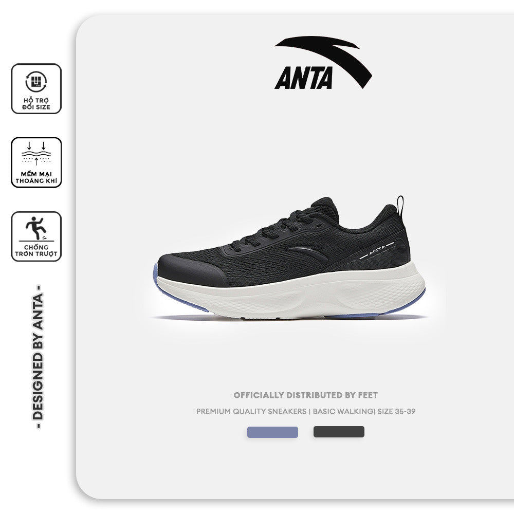 Giày tập thể thao nữ Basic Walking ANTA Chính Hãng 1224D7792-1  FEET.VN