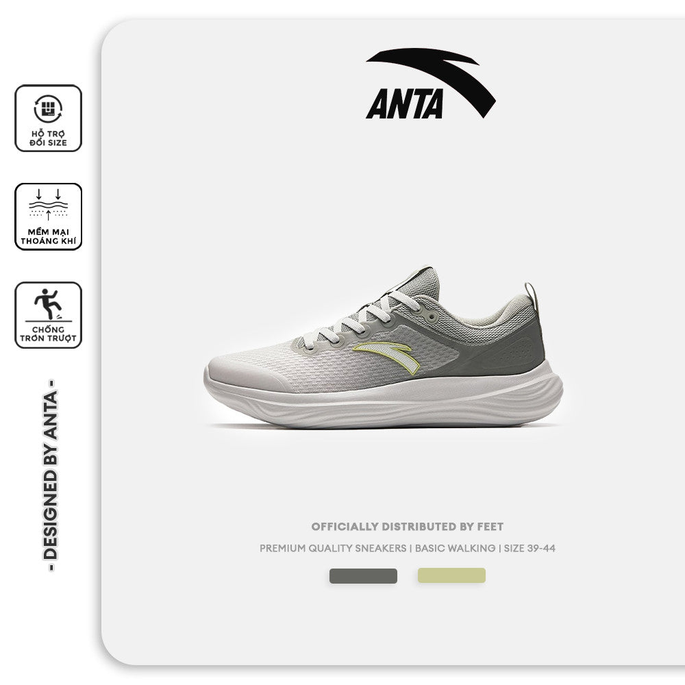 Giày tập thể thao nam Basic Walking ANTA Chính Hãng 1124B7792-4  FEET.VN