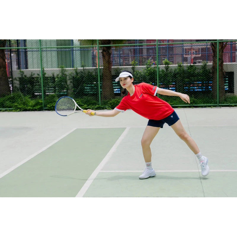Giày Cầu Lông Pickleball Nữ Lotto Mirage 400 ALR W Trắng Xanh Thương Hiệu Ý Siêu Nhẹ Thoáng Khí - Feet.vn