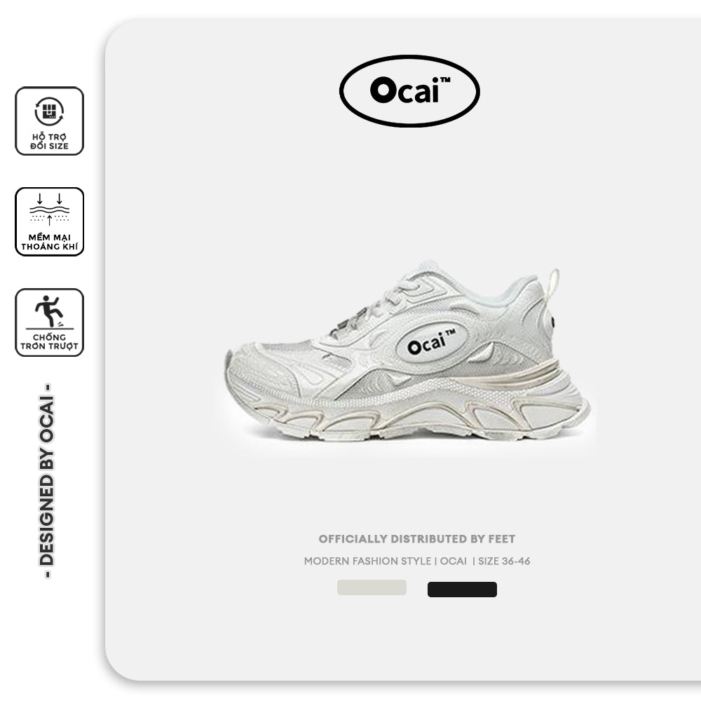 [Ocai ] Giày retro chạy bộ tăng chiều cao